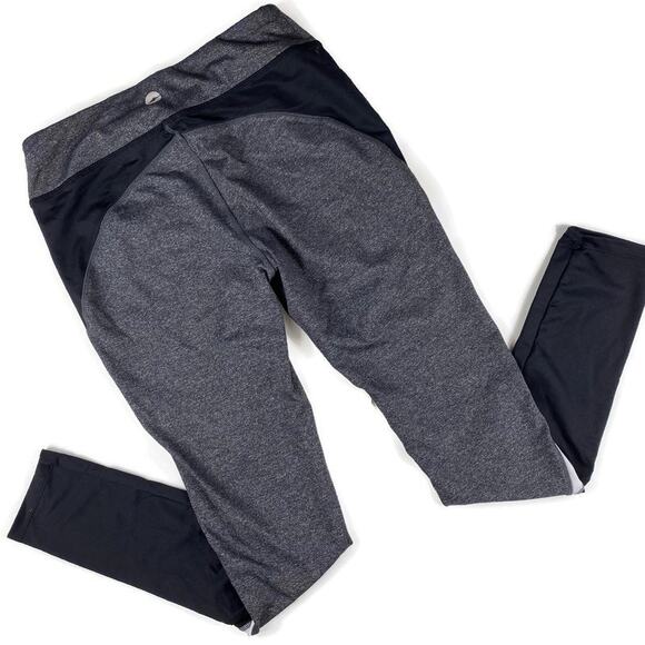 Avia Colorblock Mesh Leggings Active Full Length Black White Grey sz Small - Picture 4 of 11